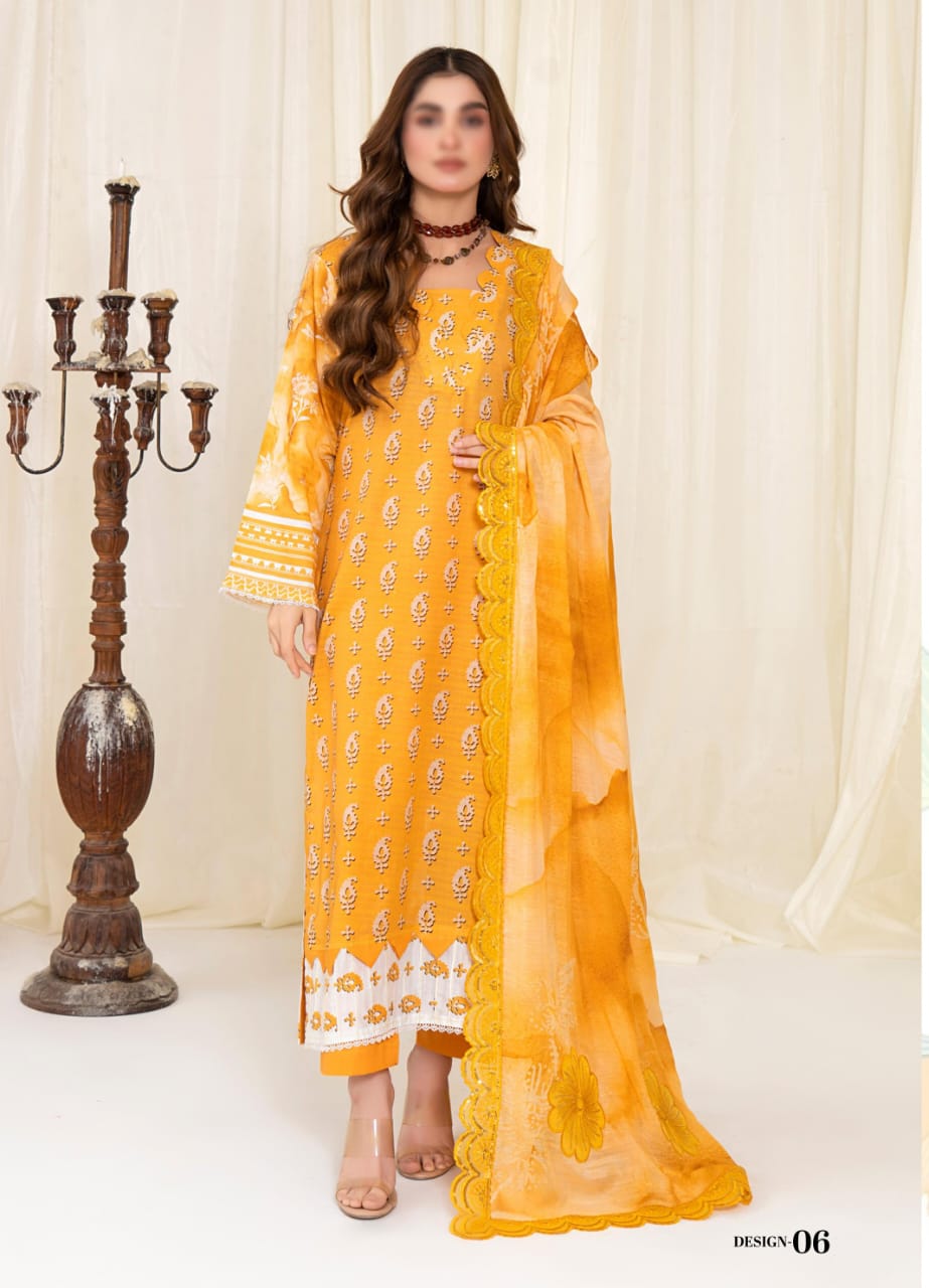 Premium Doora Lawn Digital Print with Embroidered Dupatta