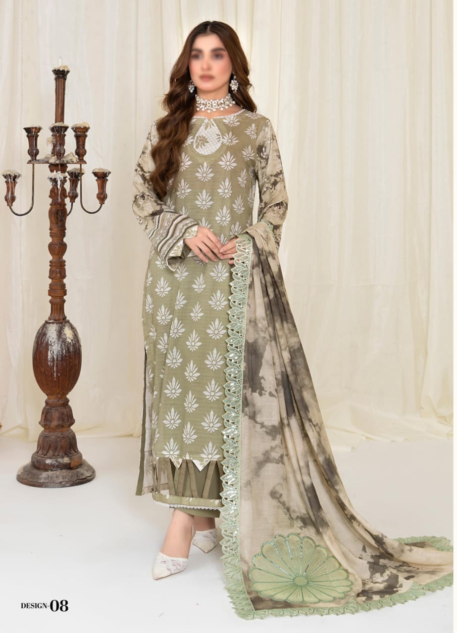 Premium Doora Lawn Digital Print with Embroidered Dupatta